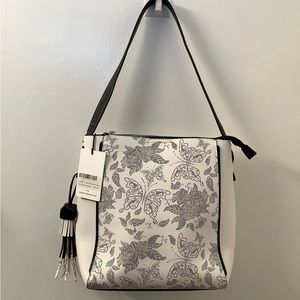 Cruise! Joanel Butterfly Hobo Bag White Black NWT